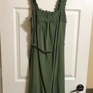 Olive green summer dress. Never been worn